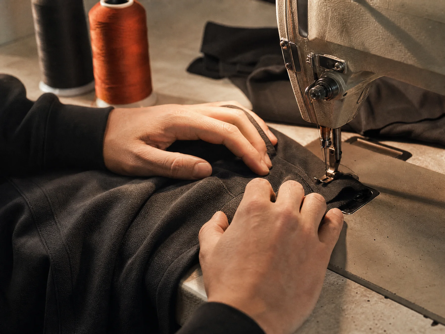 Kinetix Made in Los Angeles garment construction detail